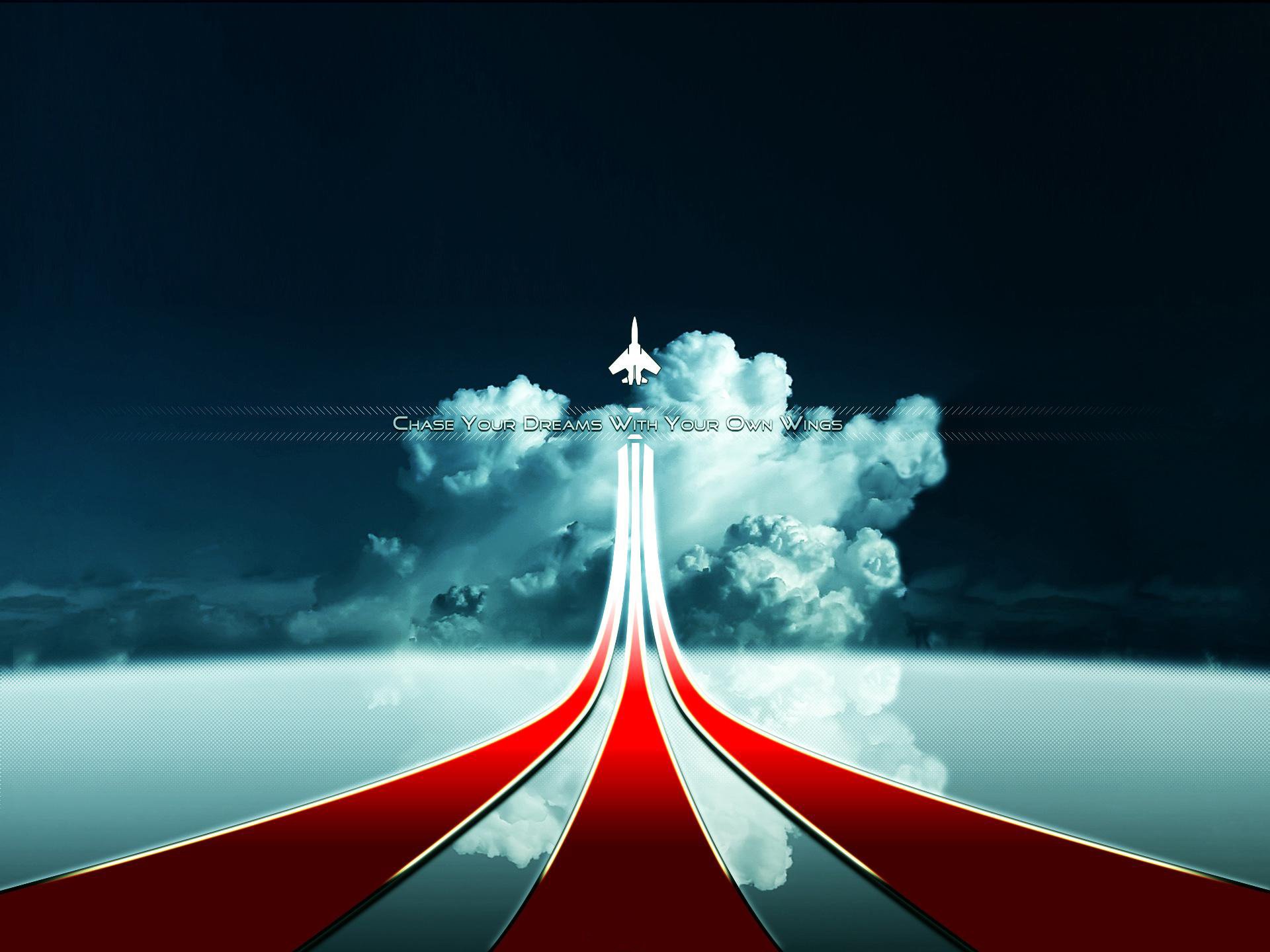 plane sky line