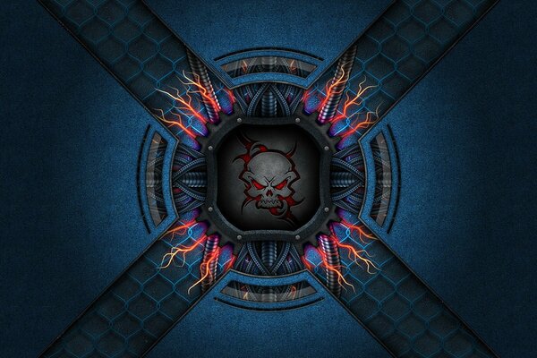 The skull in the picture with lightning mm