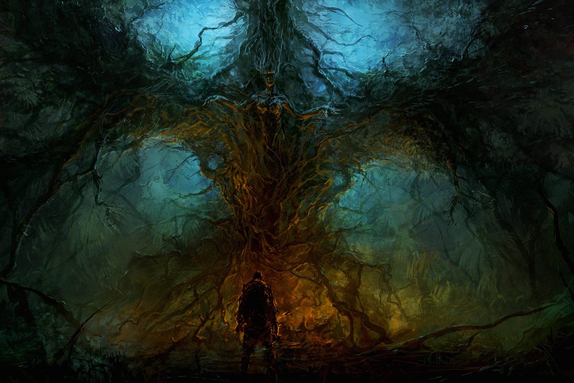 elemental tree man altar trees chris cold