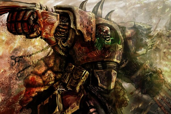 The image of fenozi a mighty warrior in armor