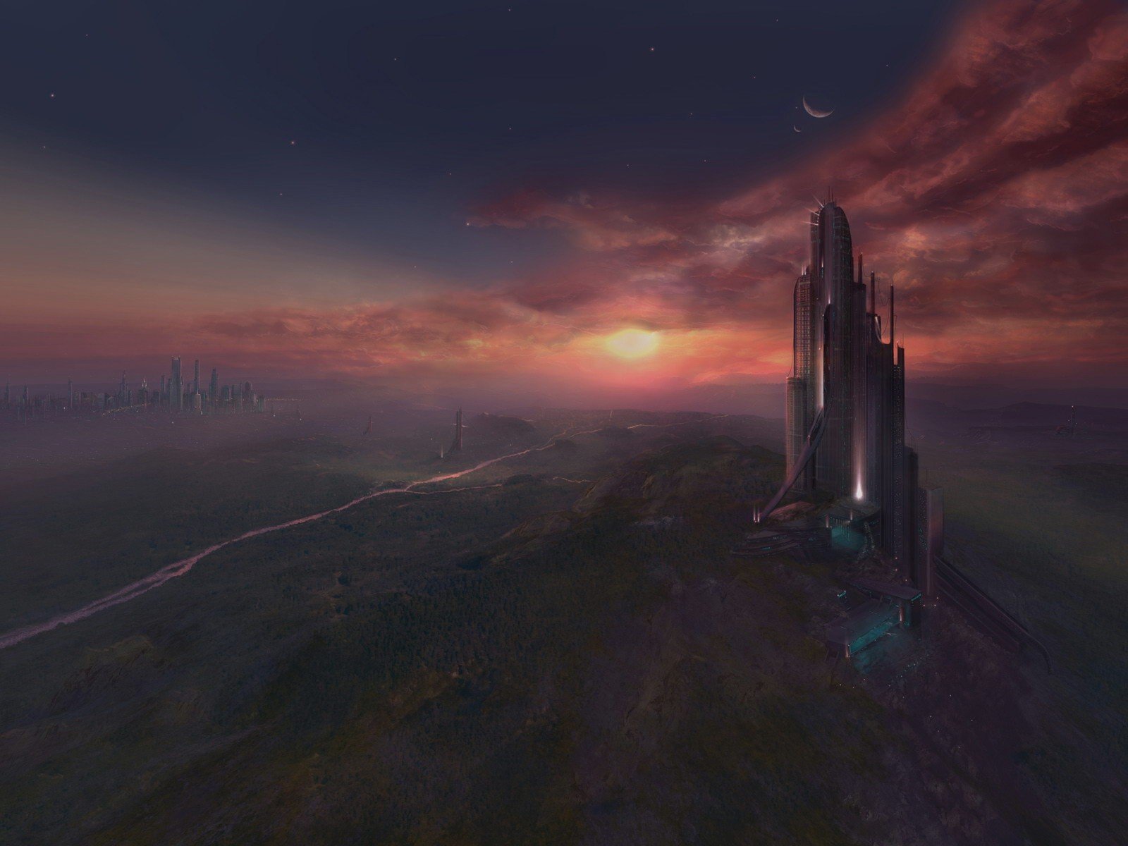 town future height sunset