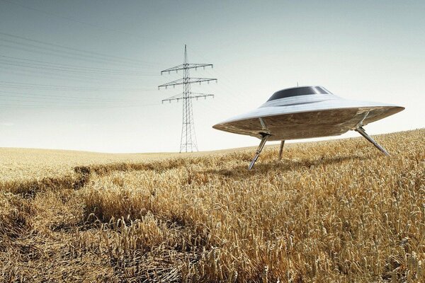 UFO dish is in the field