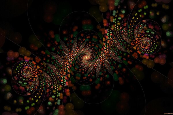 Psychedelic painting with quartz filling