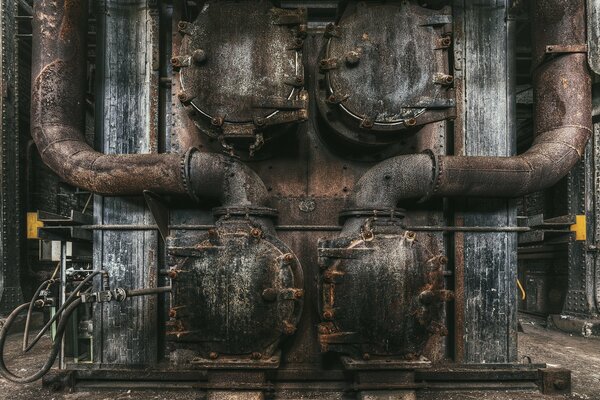 Pipes leading to old hatches