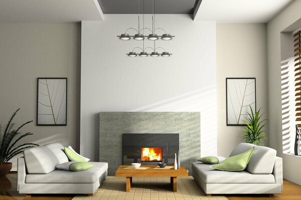 Minimalist stylish interior design