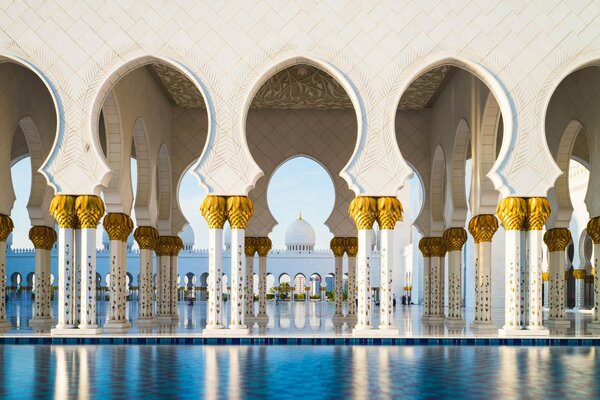 The mosque in the east. Mosque architecture