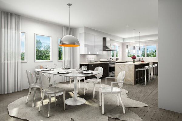 The style of a funny forge and dining room for the sunny side of the house