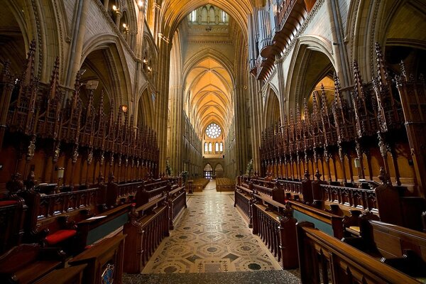 The religious cathedral beckons with mystery