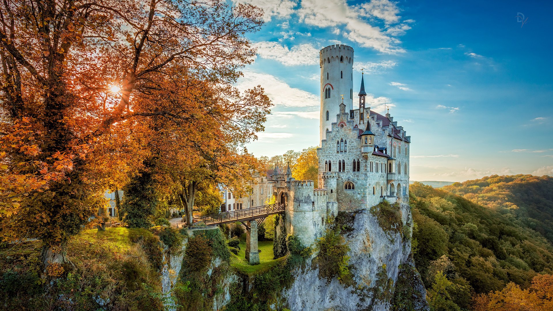 germany baden-württemberg liechtenstein municipality liechtenstein castle fairy castle autumn october