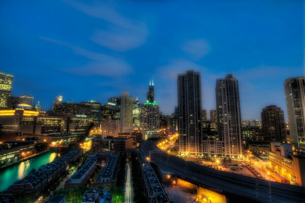 A night in the beautiful city of Chicago