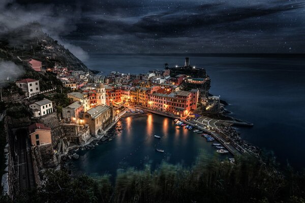 A bay in Italy, a view of the coast