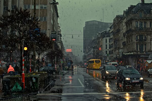 In Belgium, snowy streets look very different