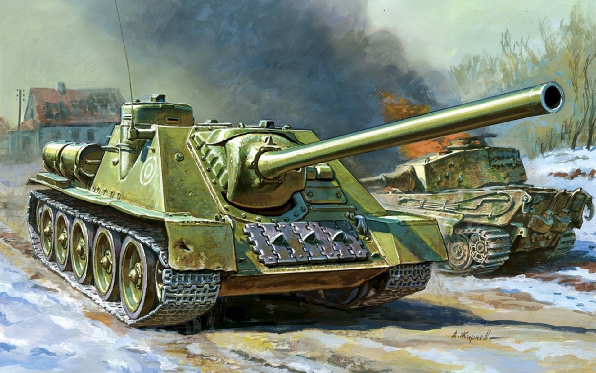 elf-propelled artillery installation soviet su-100