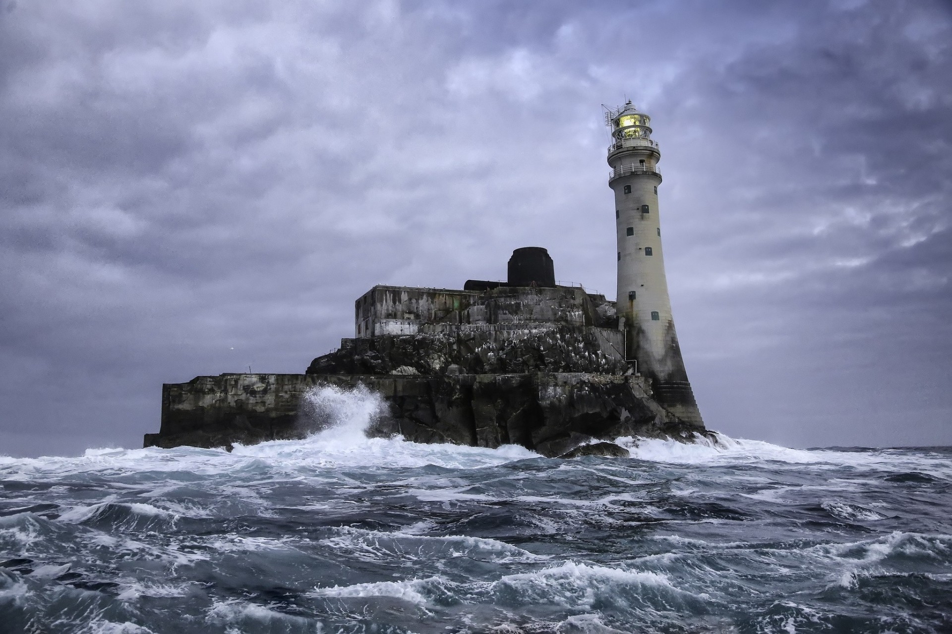 plug ireland lighthouse atlantic ocean ocean island rock