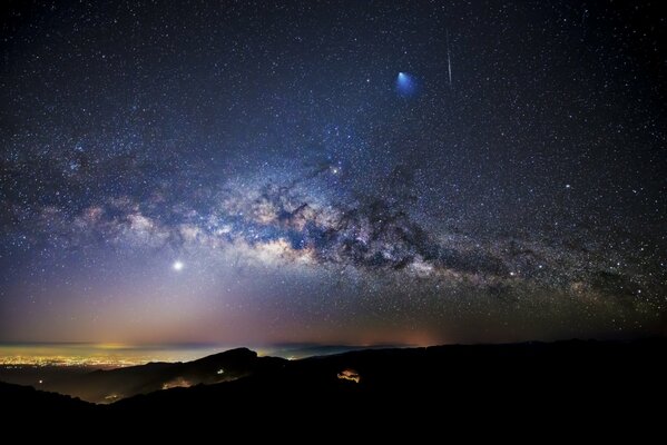 The Milky Way was visible in the sky and stars were all over the sky