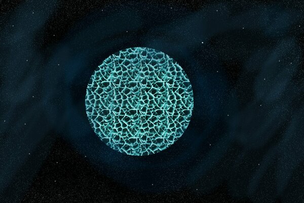 Photoshop space with a huge explosion of particles