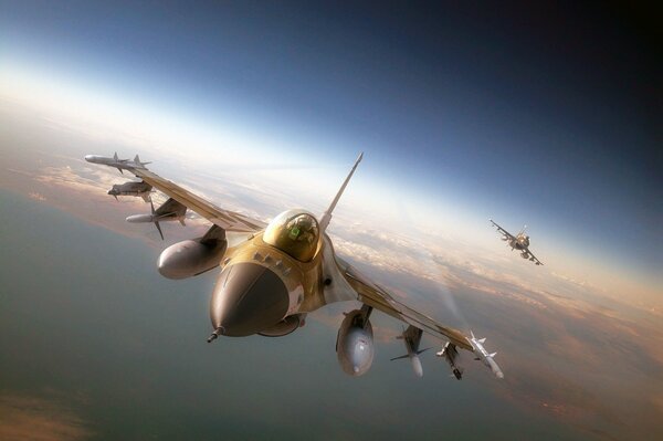The F-16 aviation stripper is in action
