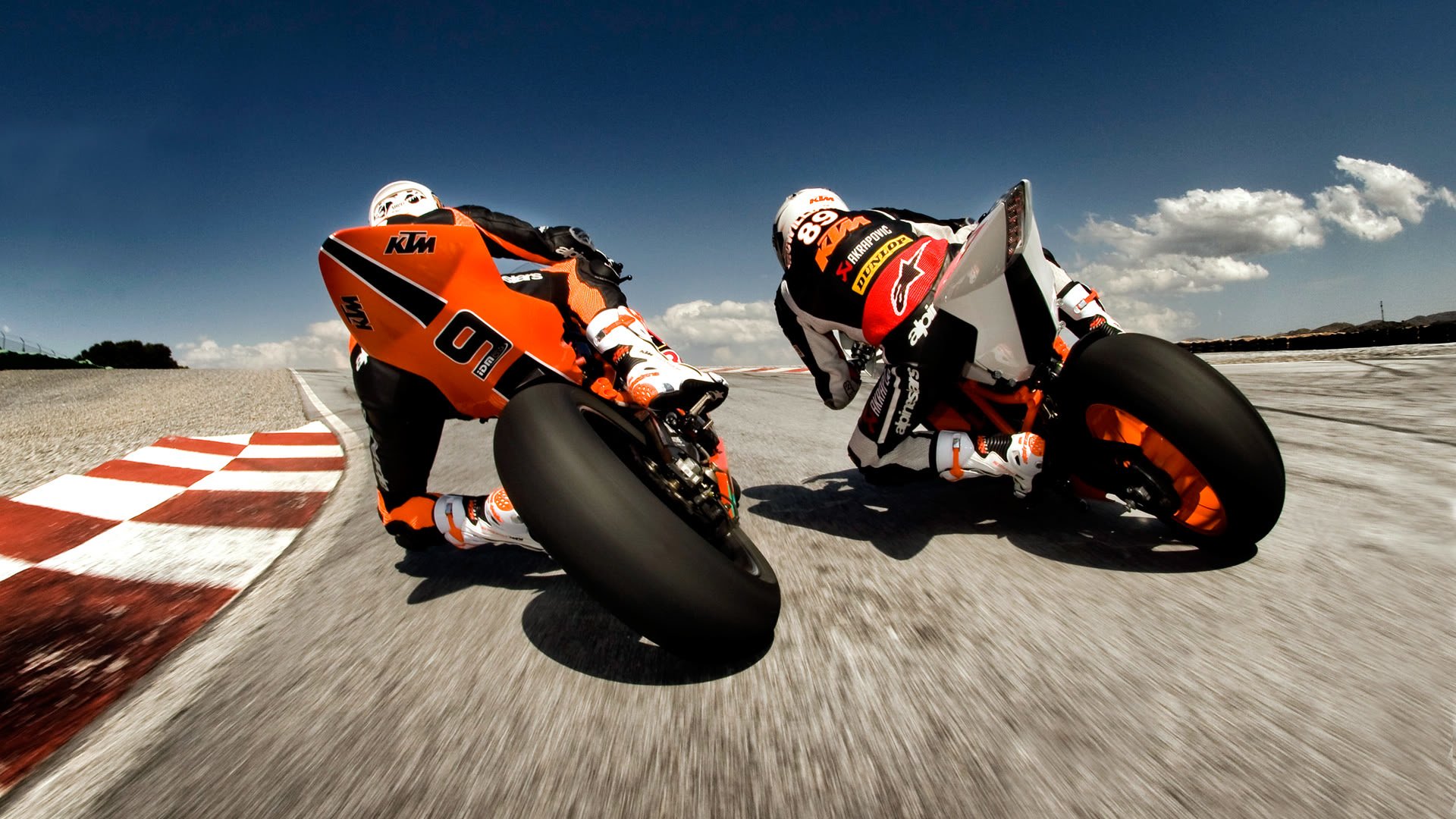 motorcycles drivers track speed