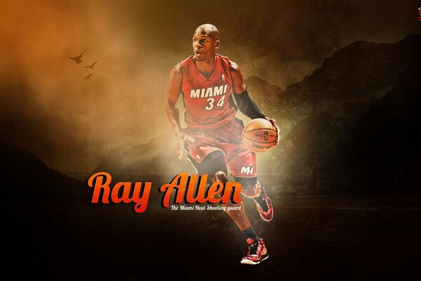 Player Ray Allen is a great basketball player