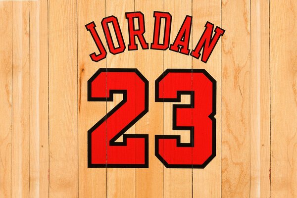 Jordan s number painted on the boards