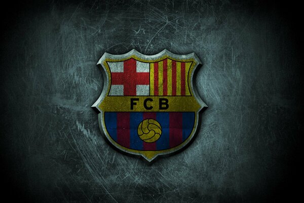 The emblem of FC Barcelona in Spain