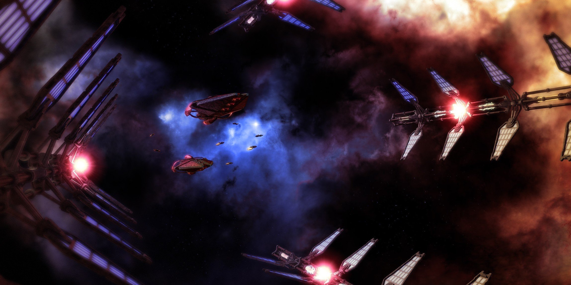 art space ships transportation nebula
