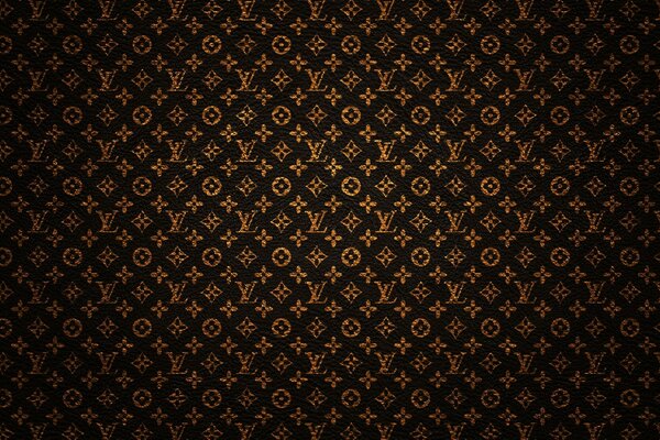 Luxury bag. Golden ornament on a brown background