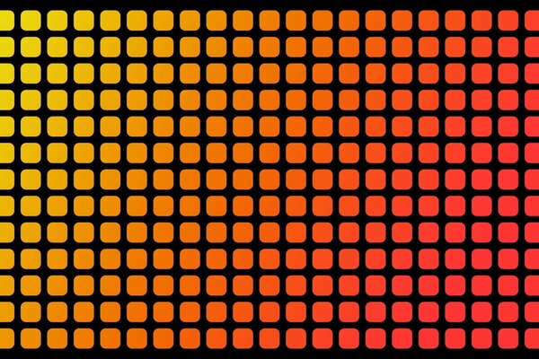 Black grid squares on an orange background