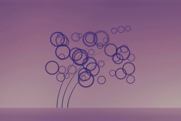 Abstract circles lilac color