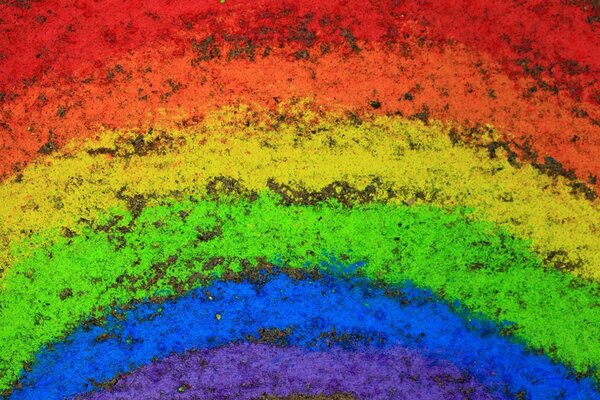 Funny curly multicolored rainbows