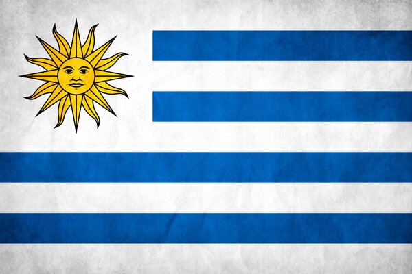 Flag with white and blue lines