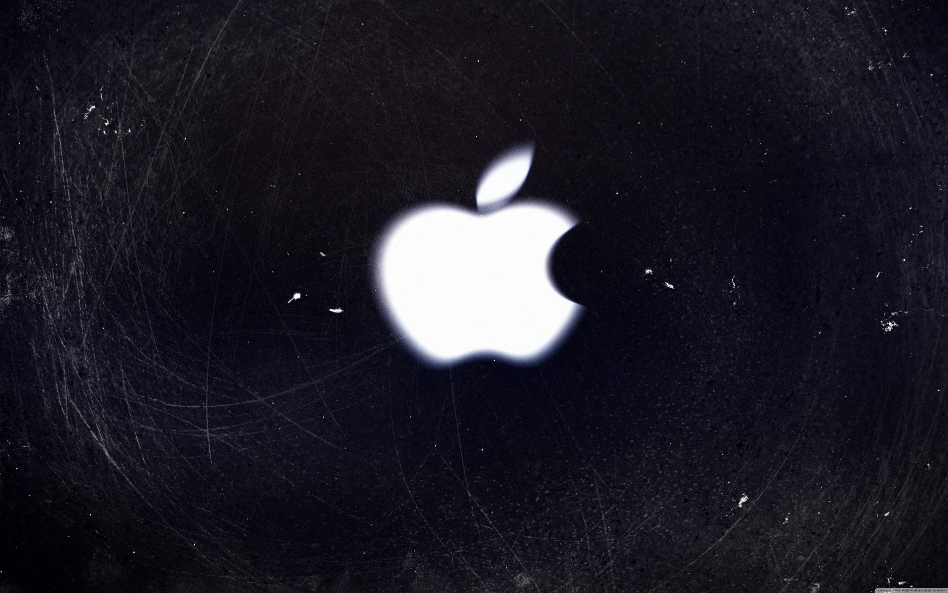 apple black emblem is used grunge imac crack