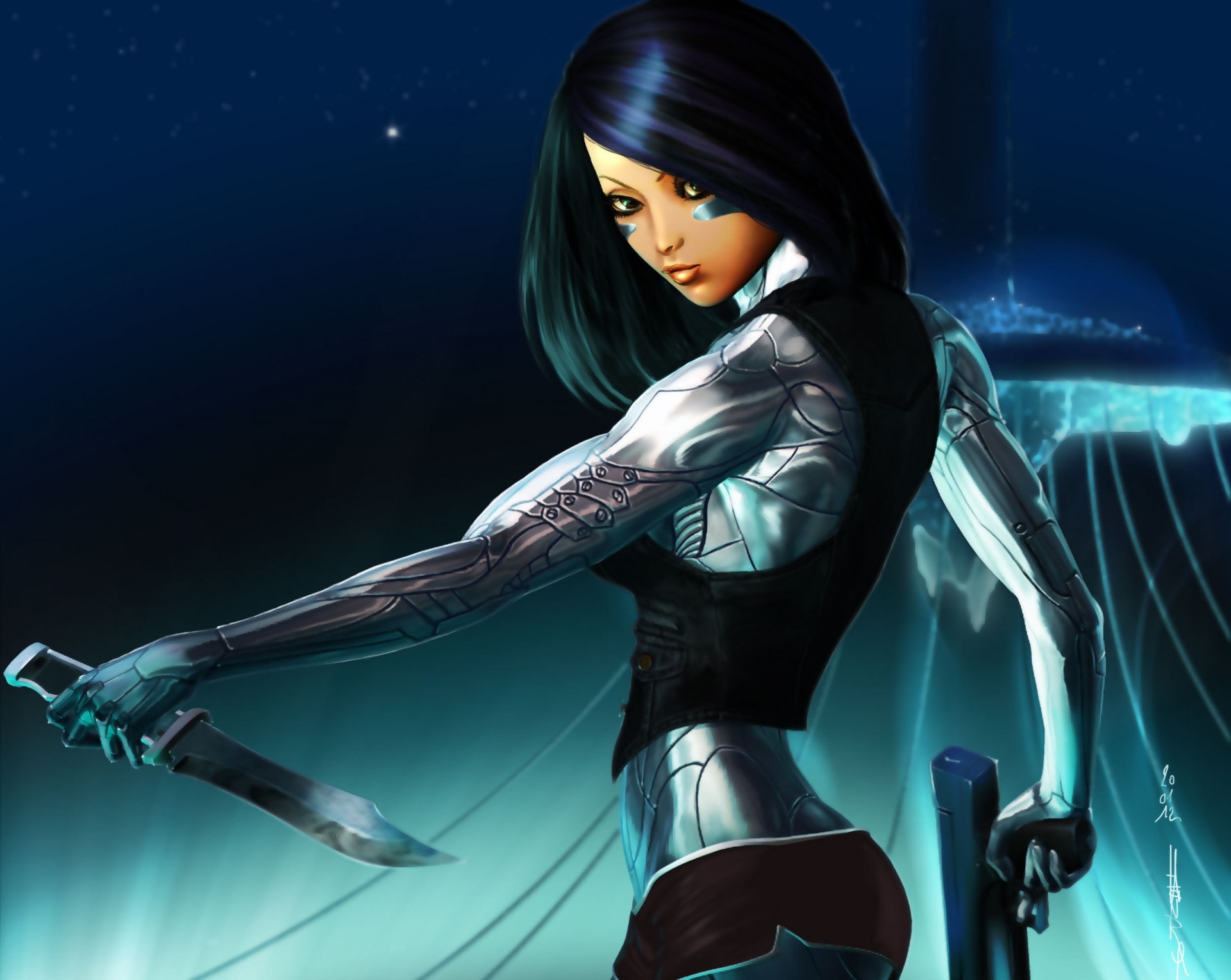 fiction art girl view