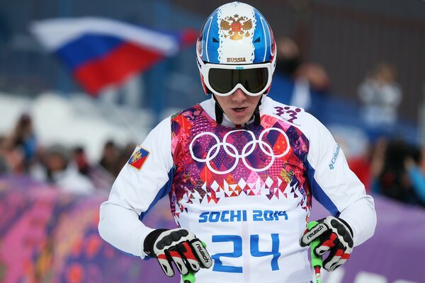 Russian athlete Egor Korotkov before the start