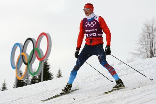 Alexander Legkov silver medalist at the Sochi Games
