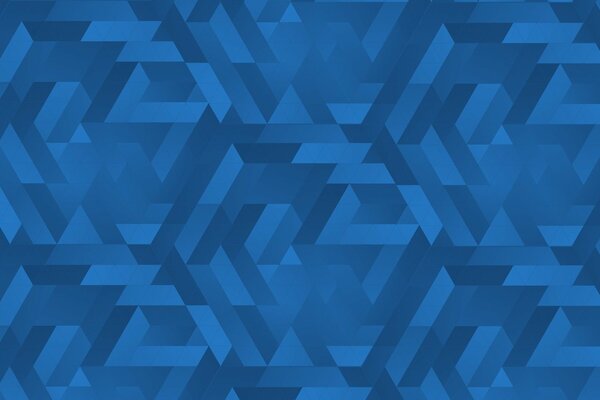 A pattern of light and dark blue triangles