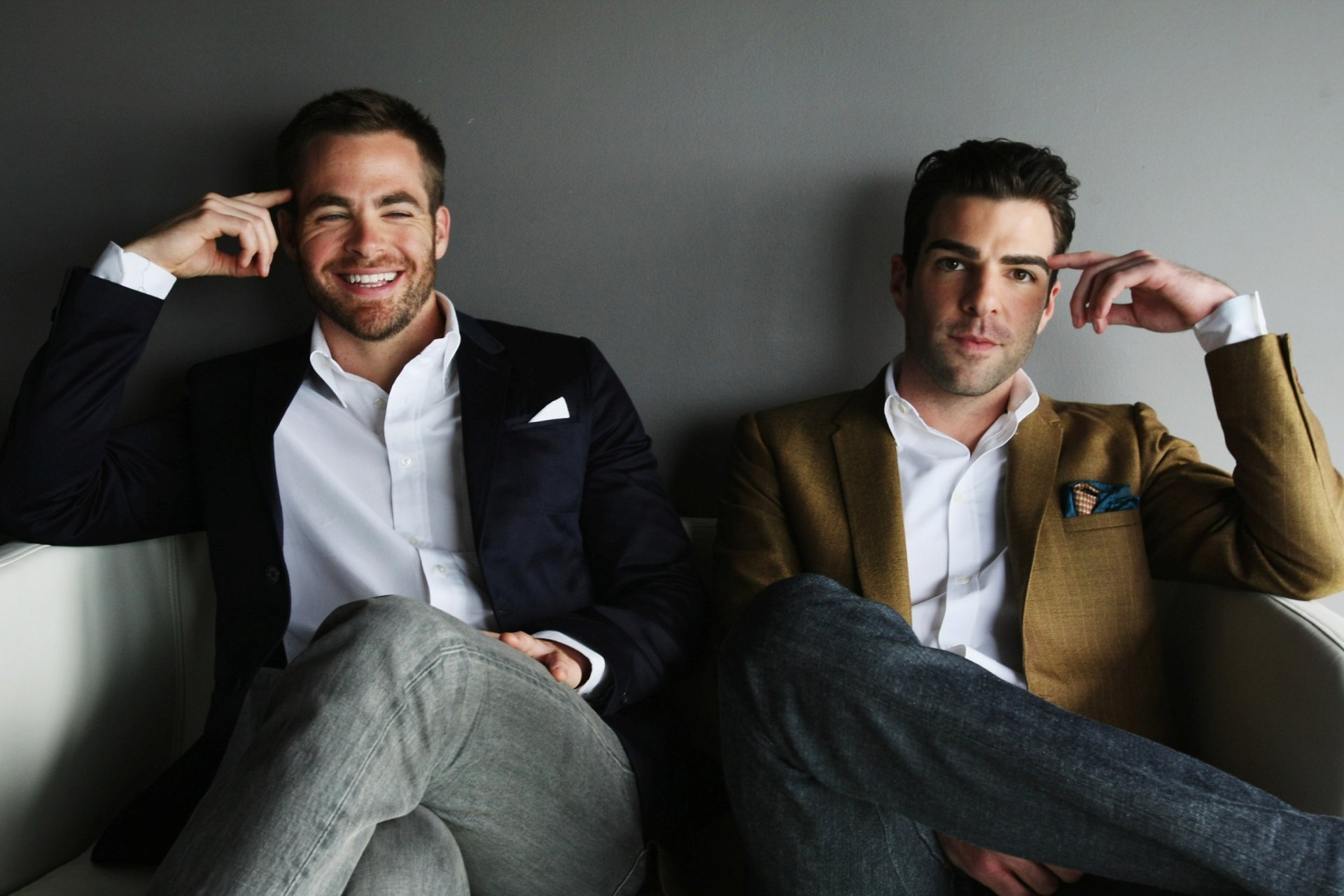 chris Pine Zachary Quinto quinto actors star trek promo