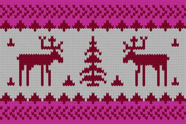 Winter print for sweaters or socks with reindeer