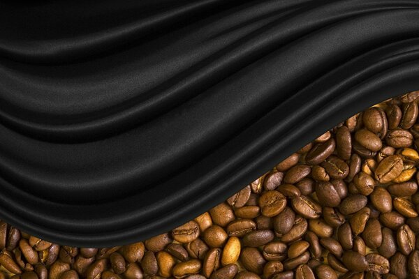 Black silk shroud on coffee