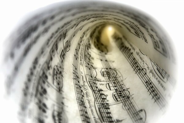 Macro photo of sheet with notes