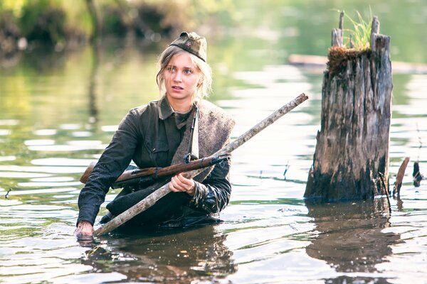 Kristina Asmus in the movie And the Dawns are Quiet here 