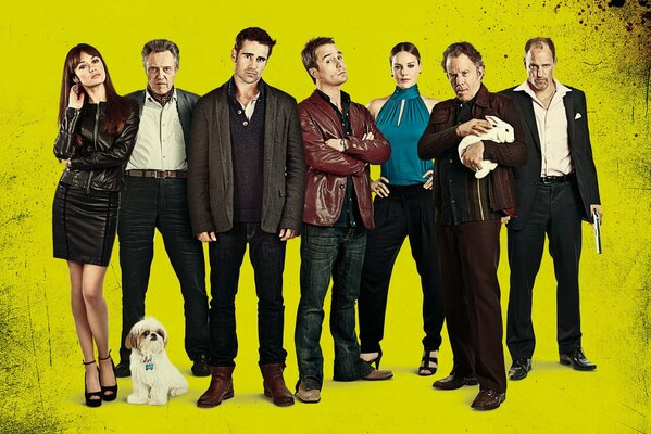 Photos of the full cast of the film seven psychopaths