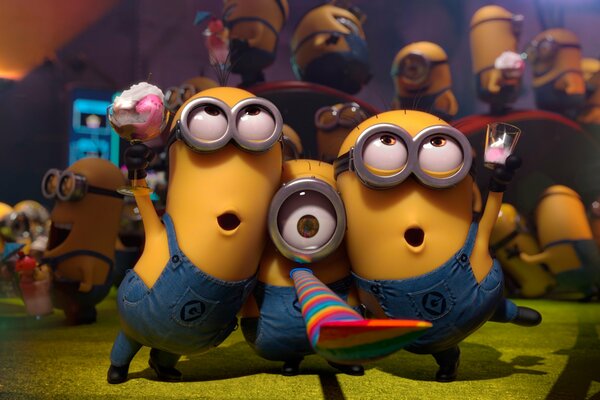 The minions are singing. Despicable me