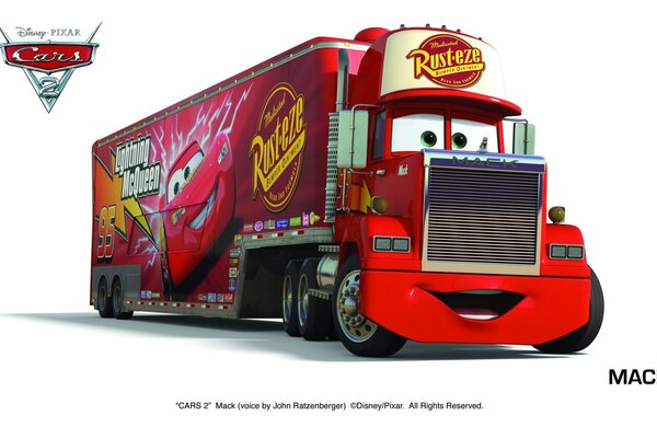 Mac from the cartoon Cars studio Pixar