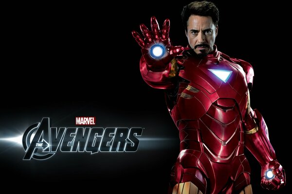 Iron Man from the Avengers in a suit
