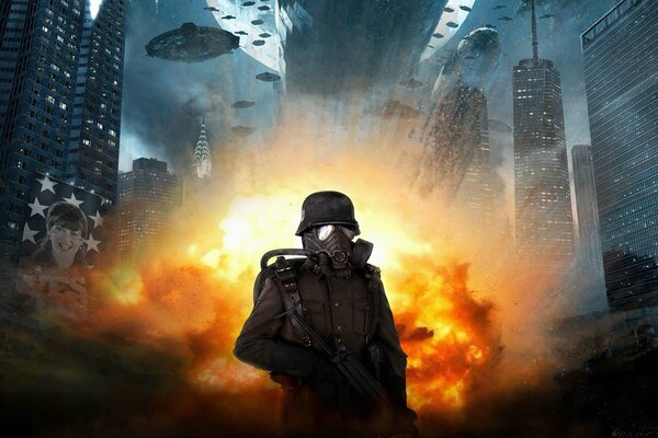 A soldier who set off an explosion to scare away UFOs