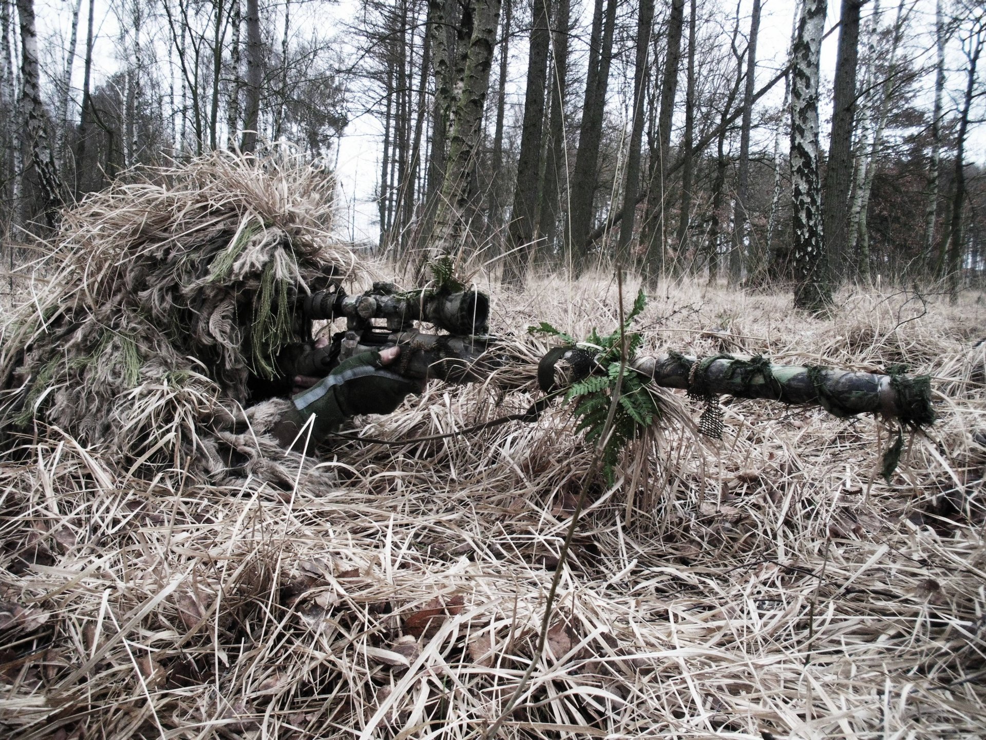 niper ambush camouflage sniper rifle