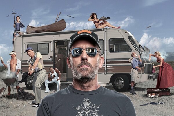 House on wheels Dr. house and hugh laurie