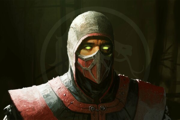Ermak on the background of the Mortal Kombat sign