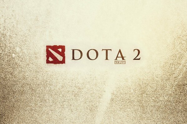 The logo in the bed tones of dota 2